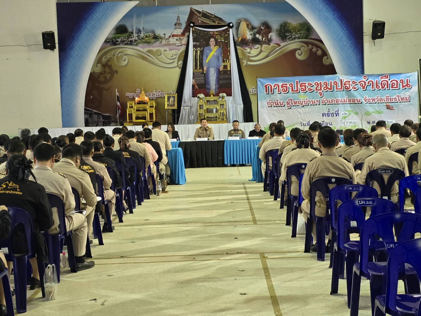 สำนักงานพัฒนาชุมชนอำเภอแม่ออน ร่วมการประชุมกำนัน ผู้ใหญ่บ้าน ฯลฯ ครั้งที่ 12/2568  ประจำเดือนธันวาคม 2568 และจัดกิจกรรมตลาดนัดคนไทยยิ้มได้ “คนละครึ่ง พลัส” ช้อปสุขใจ ช่วยชุมชน ส่งเสริมและขยายช่องทางการจำหน่ายสินค้าให้ผู้ประกอบการ OTOP และผู้ประกอบการผลิตภัณฑ์ชุมชนในพื้นที่อำเภอแม่ออน