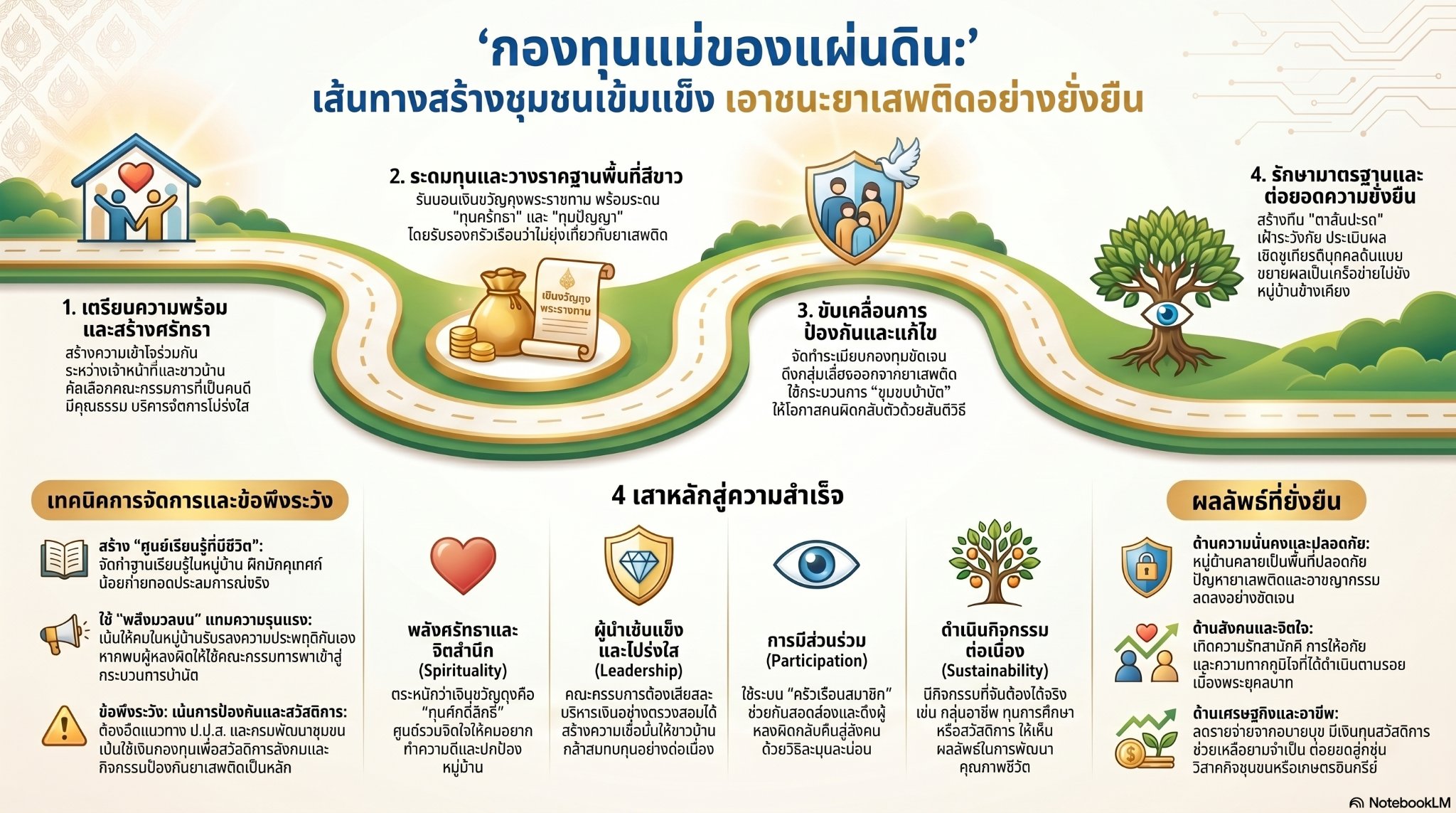 กองทุนแม่ของแผ่นดิน : เส้นทางสร้างชุมชนเข้มแข็ง เอาชนะยาเสพติดอย่างยั่งยืน